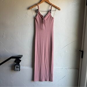 Heart and Hips Y2K‎ Inspired Knit Lace Up Sweetheart Neckline Maxi Dress Size S